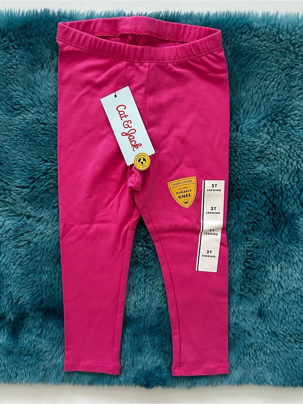 Cat & Jack Bright Pink Girls' Stretch Leggings Size 2T